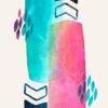 Kit com 3 Quadros Arte Abstrata em Lona