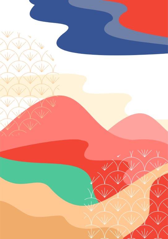 Kit com 4 Quadros Arte Abstrata em Lona
