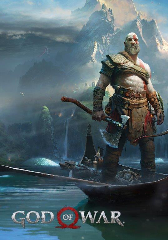 Kit com 2 Quadros em Lona God Of War