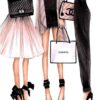 21 Kit com 3 Quadros em Lona Pop Chanel