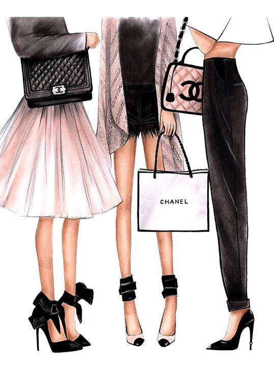 21 Kit com 3 Quadros em Lona Pop Chanel
