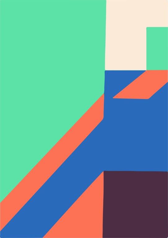 2113 Kit com 4 Quadros Arte Abstrata em Lona