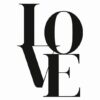 213 Kit com 3 Quadros em Lona Frases Love
