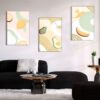 216 Kit com 3 Quadros Arte Abstrata em Lona