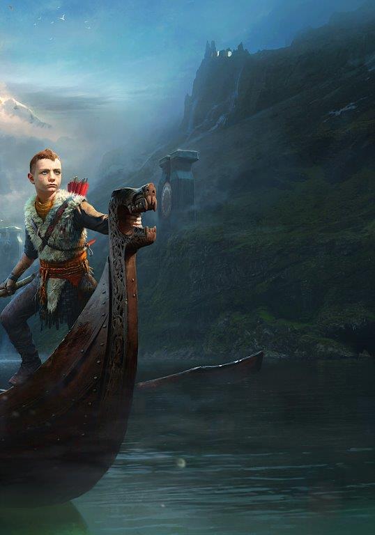 Kit com 2 Quadros em Lona God Of War