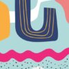 Kit com 3 Quadros Arte Abstrata em Lona