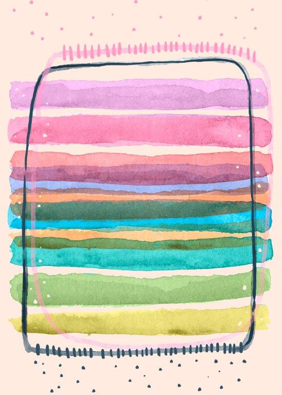 2232 Kit com 3 Quadros Arte Abstrata em Lona