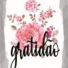 Quadro em Lona Borda Infinita Floral Gratidão