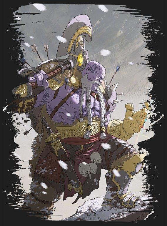 230 Quadro em Lona Thanos Battle