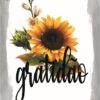 Quadro em Lona Borda Infinita Floral Gratidão