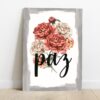 Quadro em Lona Borda Infinita Floral Paz