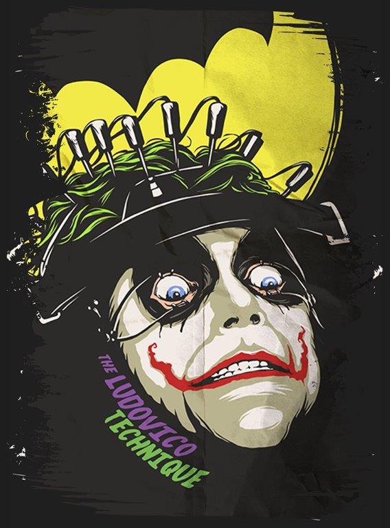 25 Quadro em Lona Coringa Laranja Mecânica