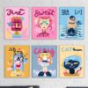 Kit com 6 Quadros em Lona Borda Infinita Arte