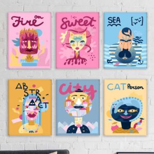 29 Kit com 6 Quadros em Lona Borda Infinita Arte