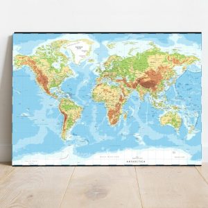 Quadro em Lona Mapa Mundi