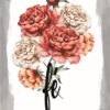 Quadro em Lona Borda Infinita Floral Fé