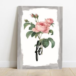 Quadro em Lona Borda Infinita Floral Fé