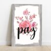 Quadro em Lona Borda Infinita Floral Paz