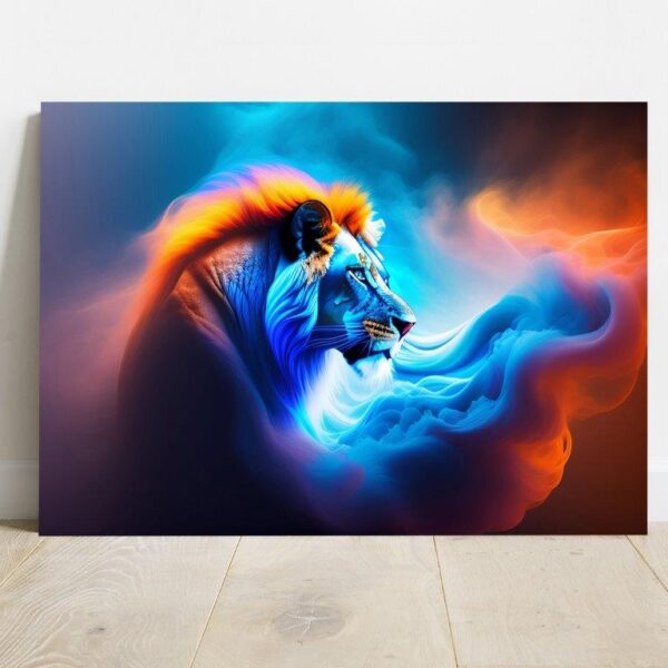 Quadro Borda Infinita Arte Leão