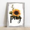 Quadro em Lona Borda Infinita Floral Paz