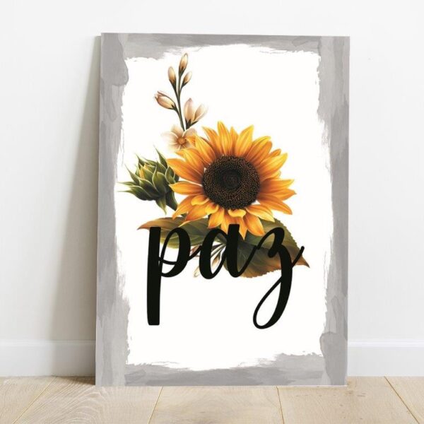 Quadro em Lona Borda Infinita Floral Paz