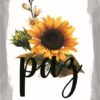 Quadro em Lona Borda Infinita Floral Paz