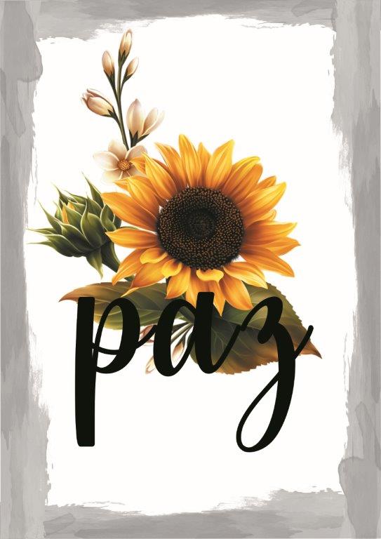 Quadro em Lona Borda Infinita Floral Paz