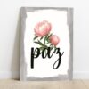 Quadro em Lona Borda Infinita Floral Paz