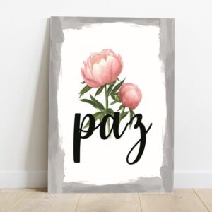 Quadro em Lona Borda Infinita Floral Paz