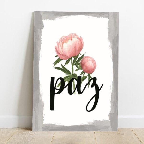 Quadro em Lona Borda Infinita Floral Paz