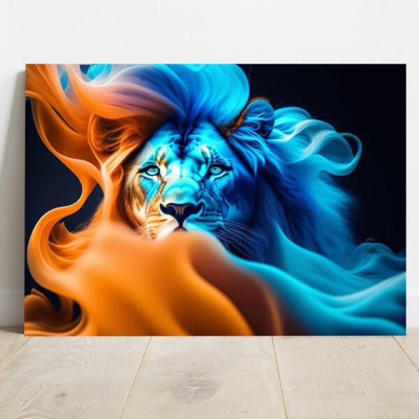 Quadro Borda Infinita Arte Leão