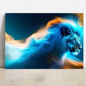 Quadro Borda Infinita Arte Leão