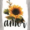 Quadro em Lona Borda Infinita Floral Amor