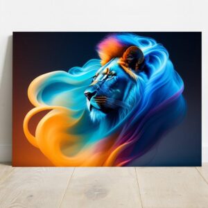 38 Quadro Borda Infinita Arte Leão
