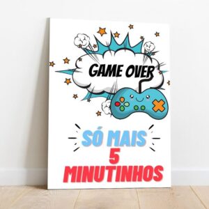 Quadro em Lona Game Tempo Extra
