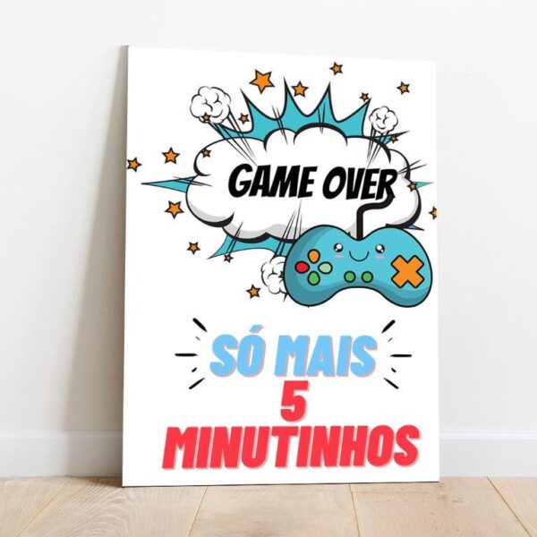 Quadro em Lona Game Tempo Extra
