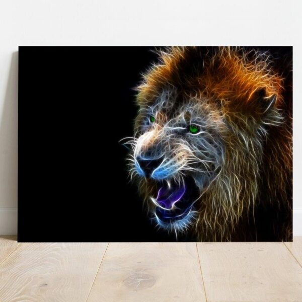 Quadro Borda Infinita Arte Leão