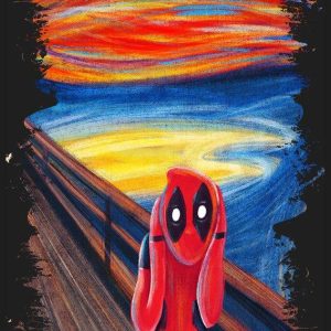 Quadro em Lona Edvard Munch & Dead Pool