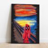 Quadro em Lona Edvard Munch & Dead Pool