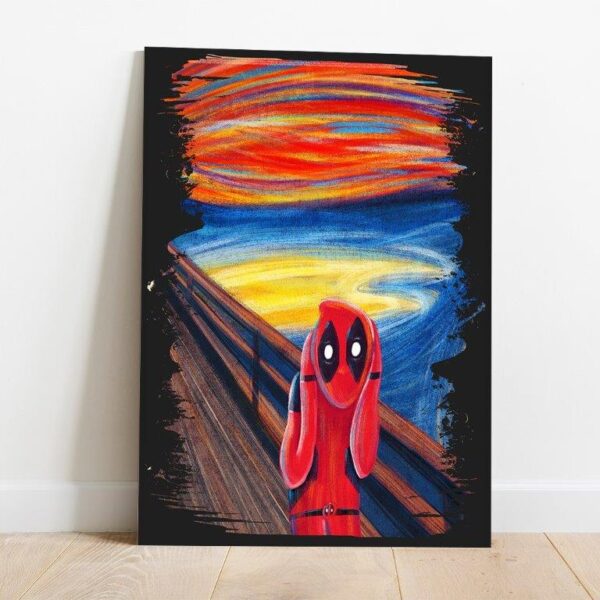 Quadro em Lona Edvard Munch & Dead Pool