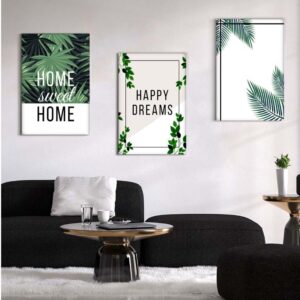 Kit com 3 Quadros em Lona Lar Doce Lar