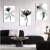 43 Kit com 3 Quadros em Lona Arte Floral