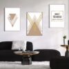 51 Kit com 3 Quadros Arte Abstrata em Lona