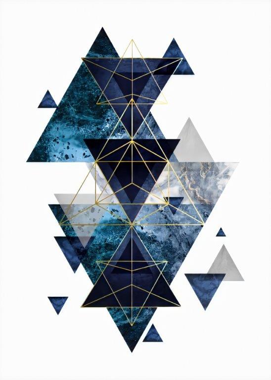 522 Kit com 3 Quadros Arte Abstrata em Lona