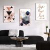 54 Kit com 3 Quadros Arte Abstrata em Lona
