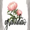 Kit com 5 Quadros em Lona Flores Positividade