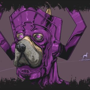Quadro em Lona Galactus Dog
