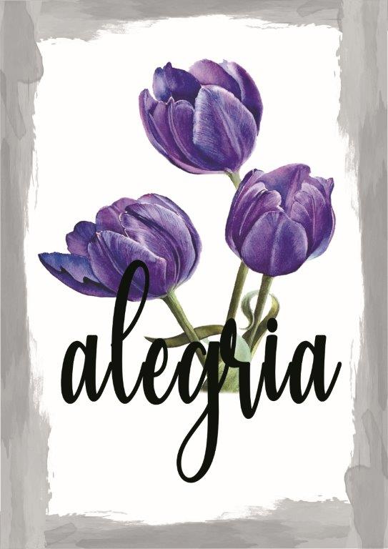 Quadro em Lona Borda Infinita Floral Alegria