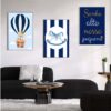 Kit com 3 Quadros em Lona Infantil Príncipe Ursinho