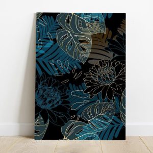 Quadro Borda Infinita Floral
